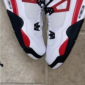 Nike air jordan 4 retro. Red cement size 5 men’s/womens 6 1/2